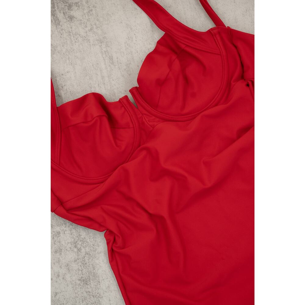 Quince Red One-Piece Swimsuit NWT Size Small - Picture 2 of 5
